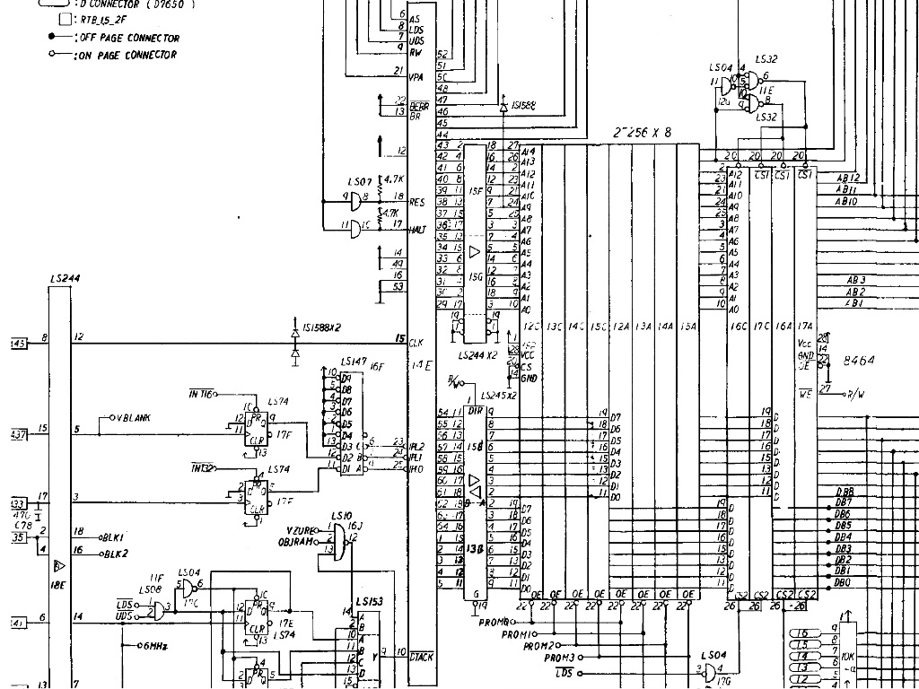 Nemesis 68000 CPU schematic